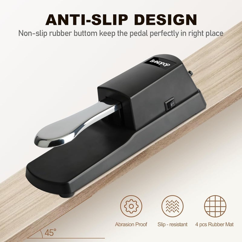 Bandpop Universal Sustain Pedal for Keyboard, Digital Piano, Controllers - Image 3